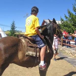 montar a caballo y paseo