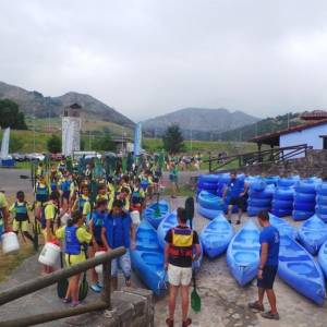 Descenso del Sella excursión con profesores nativos