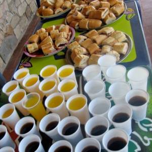 merienda en el campamento