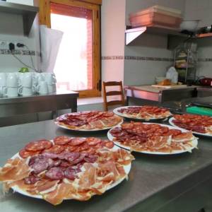 merienda en el campamento