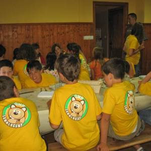 Cena en el campamento comida casera