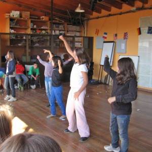Sesión de baile y coreografías en inglés
