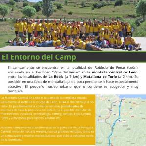 folleto el entorno del campamento