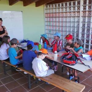 Primer dia de campamento de inglés