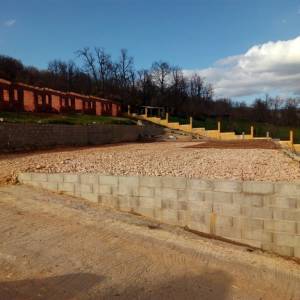 Proceso pista de baloncesto Hormigón pulido