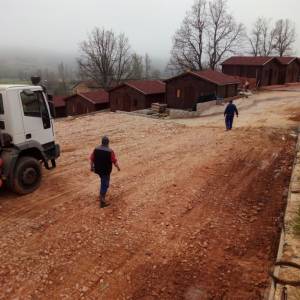 Proceso pista de baloncesto Hormigón pulido