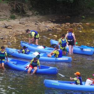 GMR  summercamps descenso del río Sella en piragua