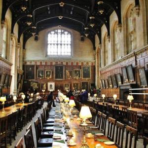 Comedor de la Universidad de Oxford, donde se rodó Harry Potter